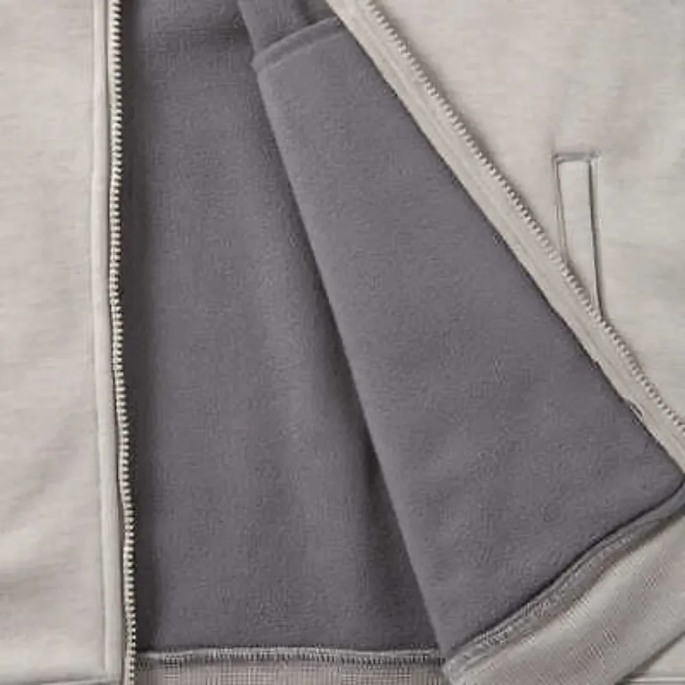 Voyager Men's Full Zip Fleece Hoodie, Gray